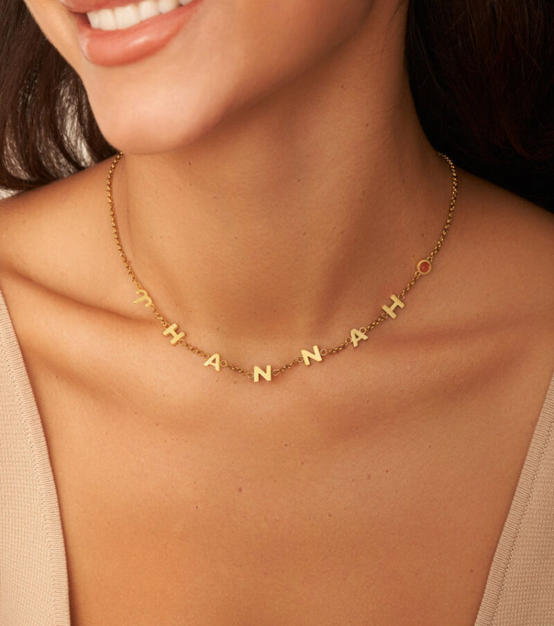 Stacy Name Necklace Gold - Image 2