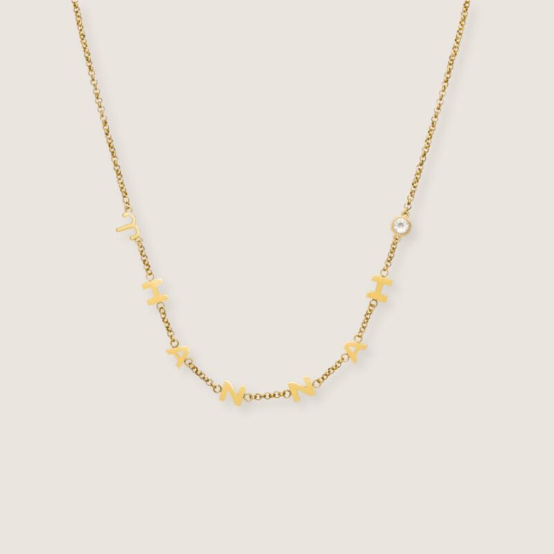 Stacy Name Necklace Gold